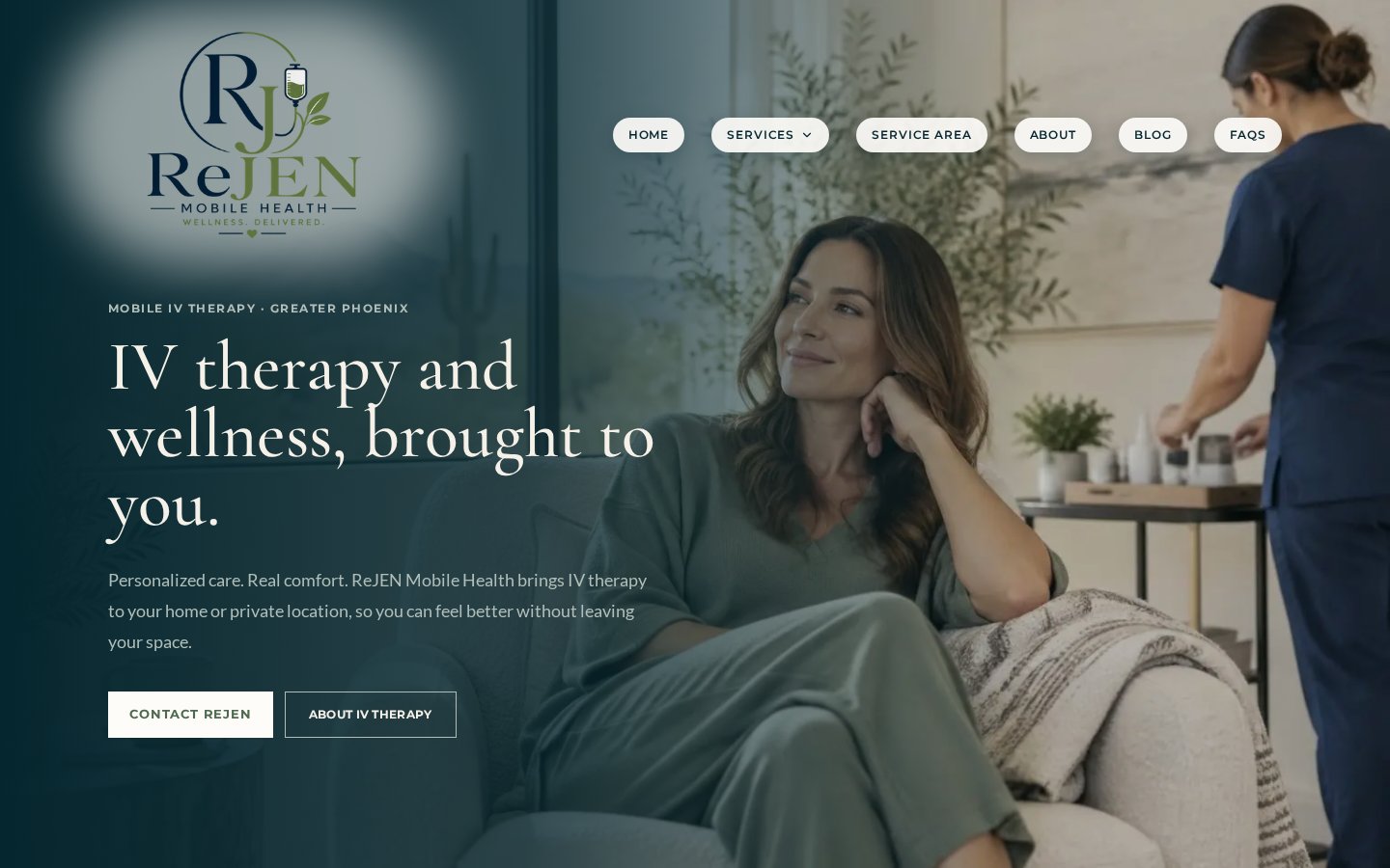 Homepage of the ReJEN Mobile Health website